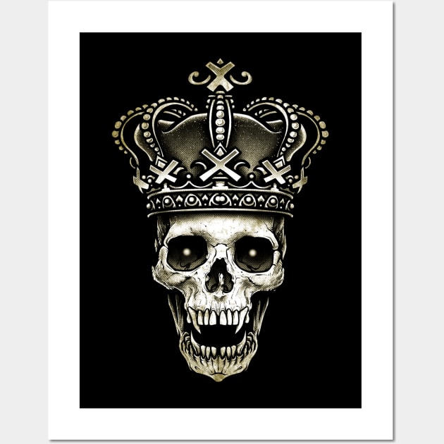 King Skull with Crown Wall Art by Winya